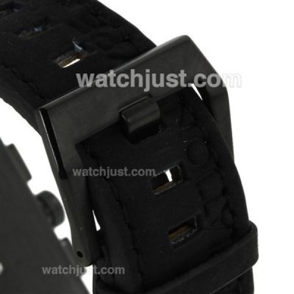 Bell & Ross BR03-94 Working Chronograph PVD Case Gray Markers with Black Dial-Leather Strap