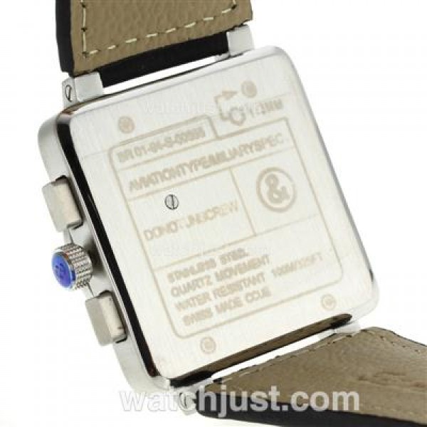 Bell & Ross BR03-94 Working Chronograph Yellow Markers with Black Dial-Leather Strap
