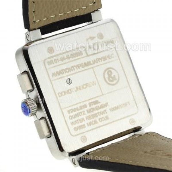 Bell & Ross BR03-94 Working Chronograph Yellow Markers with White Dial-Leather Strap