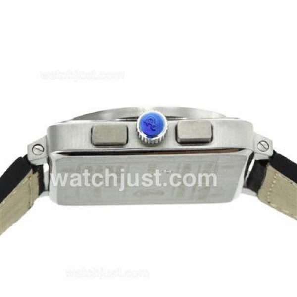 Bell & Ross BR03-94 Working Chronograph Yellow Markers with White Dial-Leather Strap