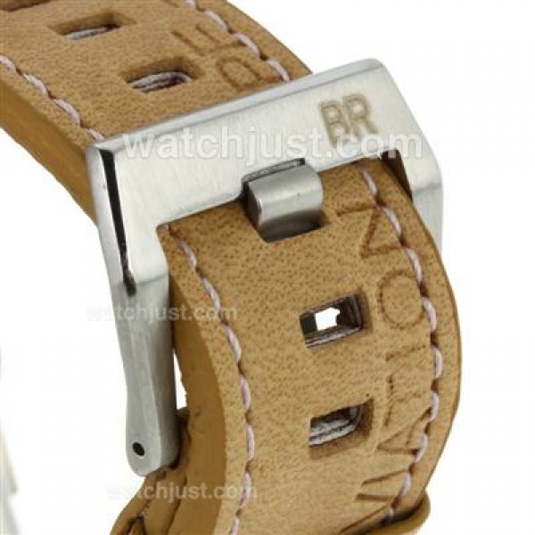 Bell & Ross BR03-94 Working Chronograph Gray Markers with Black Dial-Leather Strap