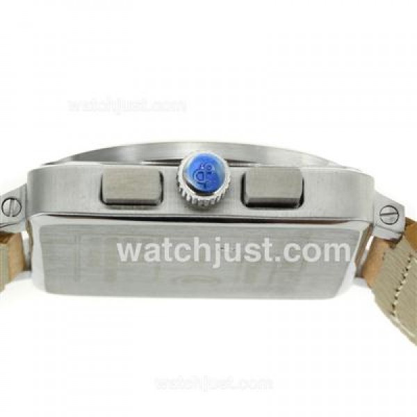 Bell & Ross BR03-94 Working Chronograph Gray Markers with Black Dial-Leather Strap