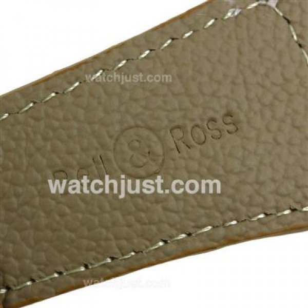 Bell & Ross BR03-94 Working Chronograph White Markers with Black Dial-Leather Strap