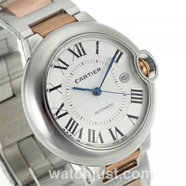 Cartier Ballon bleu de Cartier Automatic Two Tone with White Dial-Sapphire Glass