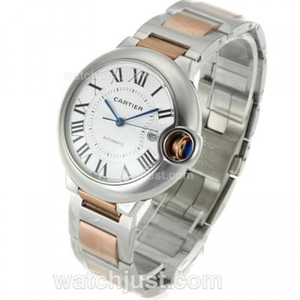 Cartier Ballon bleu de Cartier Automatic Two Tone with White Dial-Sapphire Glass