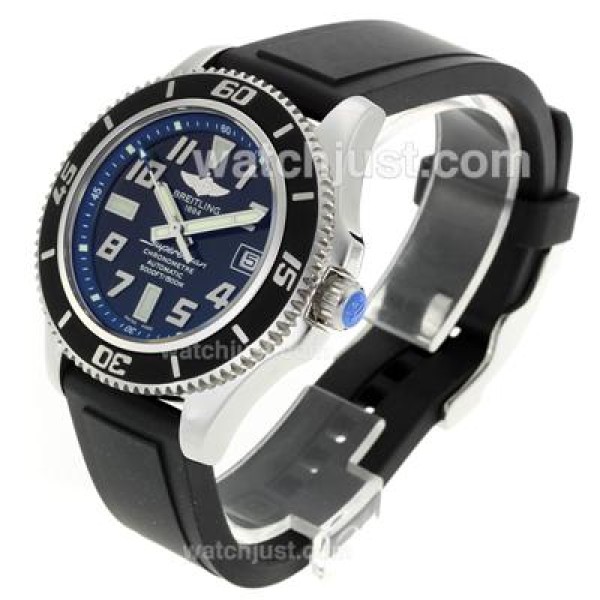 Breitling Super Ocean Steelfish Swiss ETA 2824 Movement with Black Dial-Blue Inner Bezel