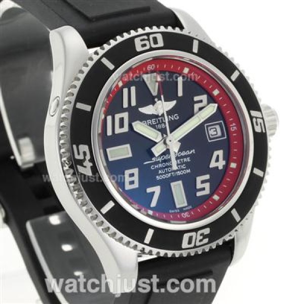 Breitling Super Ocean Steelfish Swiss ETA 2824 Movement with Black Dial-Red Inner Bezel
