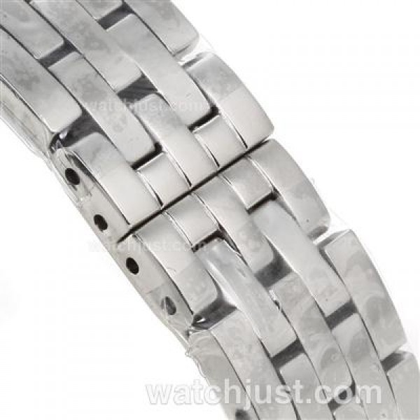 Cartier Montre Santos Demoiselle Diamond Bezel with White Dial Lady Size