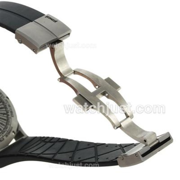 Porsche Design Worldtimer Swiss ETA 2836 Movement Titanium Case with Gray Dial-Rubber Strap