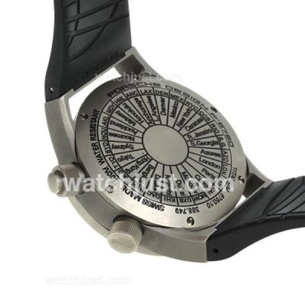 Porsche Design Worldtimer Swiss ETA 2836 Movement Titanium Case with Gray Dial-Rubber Strap