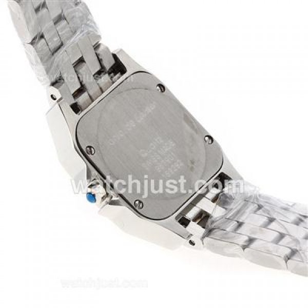 Cartier Santos 100 Two Tone with White Dial Lady Size
