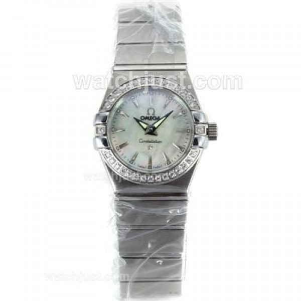 Omega Constellation Diamond Bezel Stick Markers with MOP Dial-Same Chassis as ETA Version-Lady Size