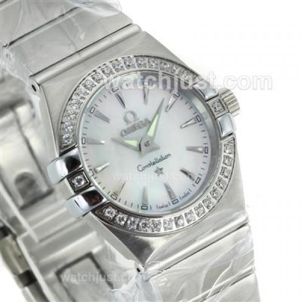Omega Constellation Diamond Bezel Stick Markers with MOP Dial-Same Chassis as ETA Version-Lady Size