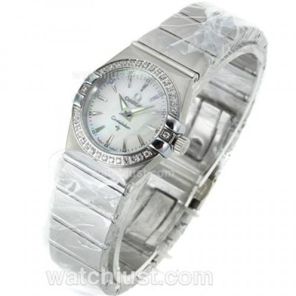 Omega Constellation Diamond Bezel Stick Markers with MOP Dial-Same Chassis as ETA Version-Lady Size