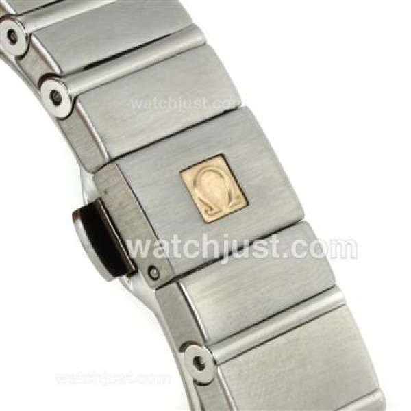 Omega Constellation Diamond Bezel and Markers with Black Dial-Same Chassis as ETA Version-Lady Size