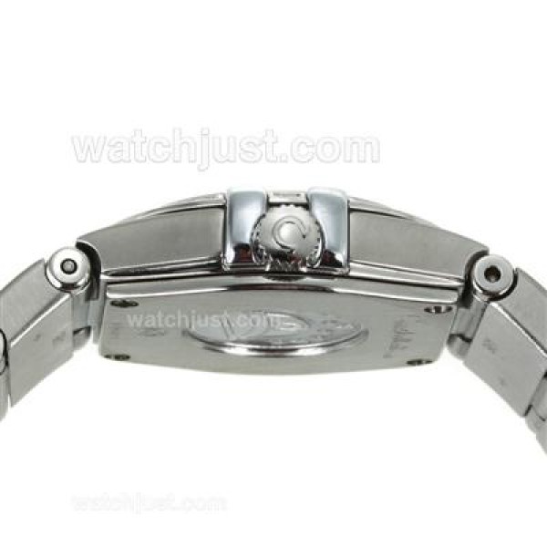Omega Constellation Diamond Bezel and Markers with Black Dial-Same Chassis as ETA Version-Lady Size