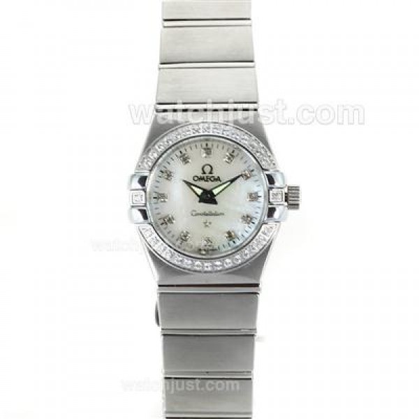 Omega Constellation Diamond Bezel and Markers with MOP Dial-Same Chassis as ETA Version-Lady Size