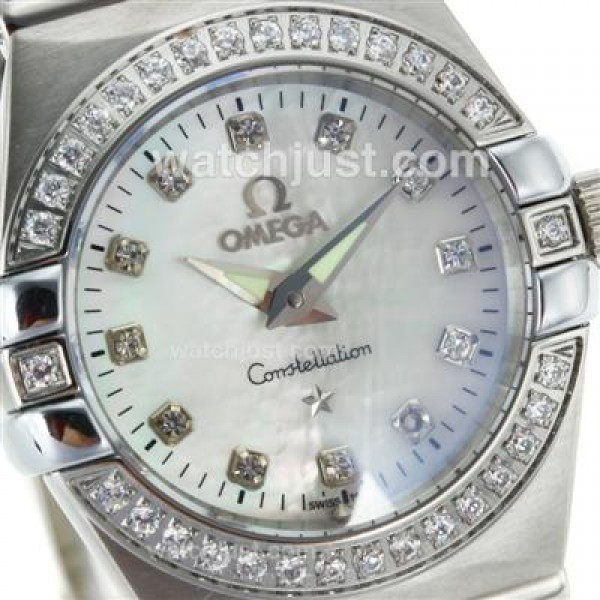 Omega Constellation Diamond Bezel and Markers with MOP Dial-Same Chassis as ETA Version-Lady Size