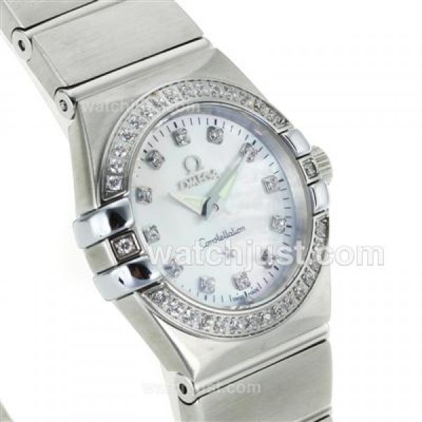 Omega Constellation Diamond Bezel and Markers with MOP Dial-Same Chassis as ETA Version-Lady Size