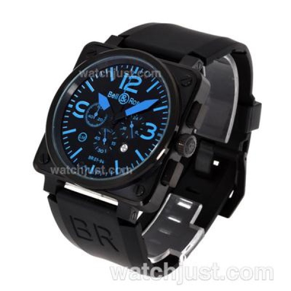 Bell & Ross BR 01-94 Working Chronograph PVD Casing with Blue Marking 46x46mm