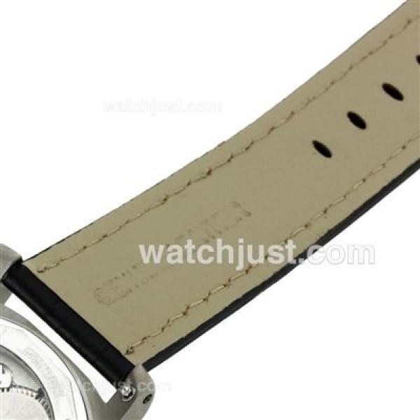 Panerai Luminor Marina Militare Unitas 6497 Movement Swan Neck with Green Markers-Leather Strap