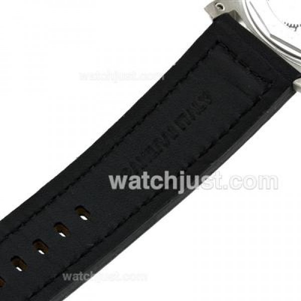 Panerai Luminor Marina Unitas 6497 Movement Swan Neck with Green Markers-Leather Strap