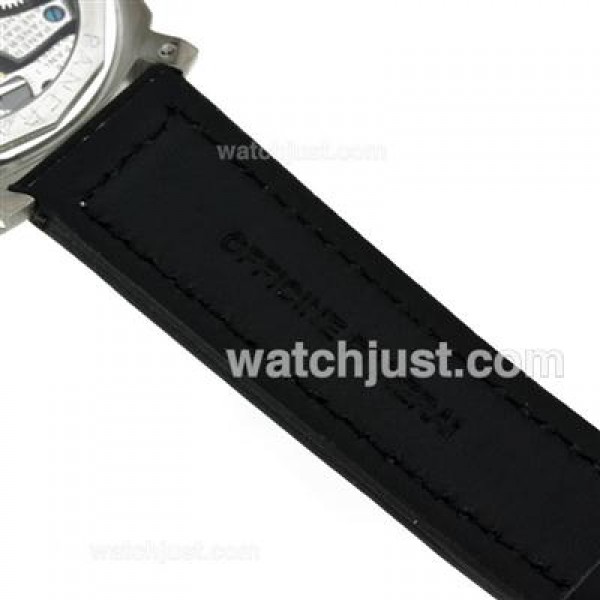 Panerai Luminor Marina Unitas 6497 Movement Swan Neck with Green Markers-Leather Strap