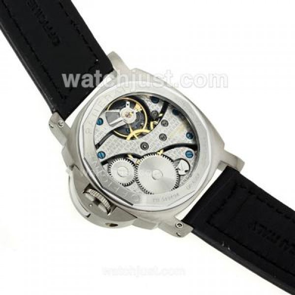 Panerai Luminor Marina Unitas 6497 Movement Swan Neck with Green Markers-Leather Strap