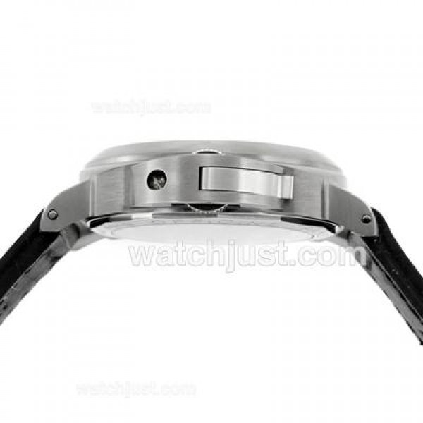Panerai Luminor Marina Unitas 6497 Movement Swan Neck with Green Markers-Leather Strap