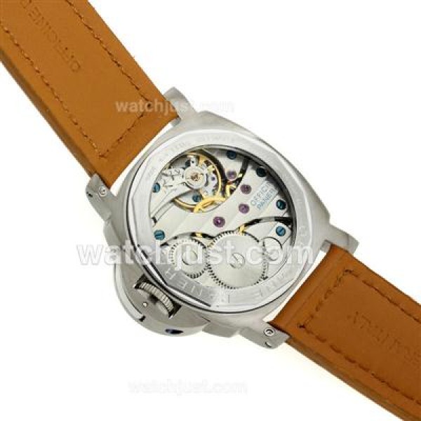 Panerai Luminor Marina OP Logo Unitas 6497 Movement Swan Neck with Green Markers-Leather Strap