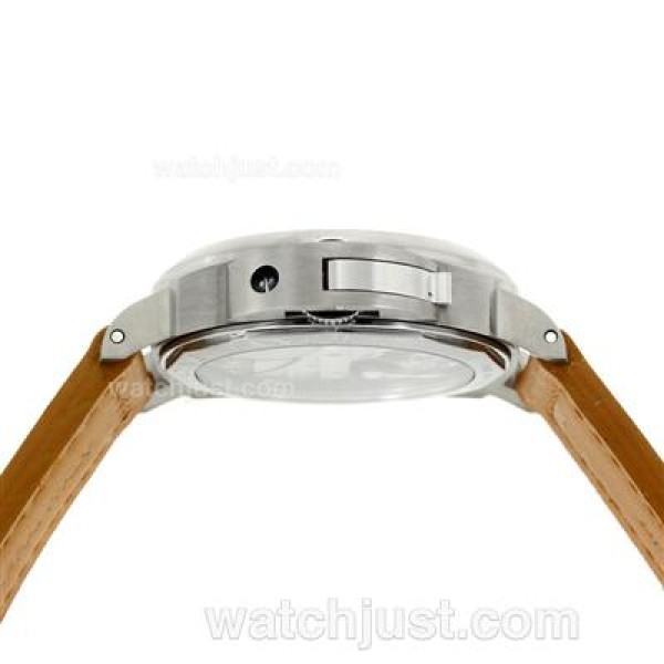 Panerai Luminor Marina OP Logo Unitas 6497 Movement Swan Neck with Green Markers-Leather Strap