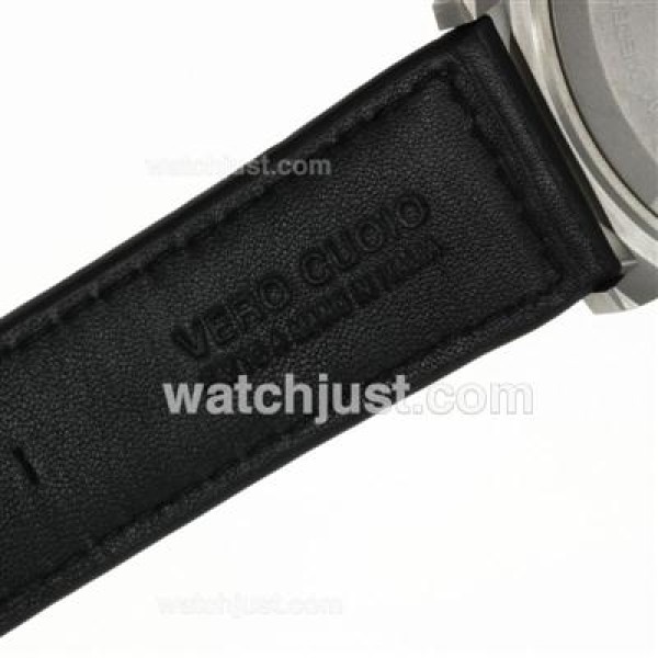 U-Boat Italo Fontana U 1001 Orange Needles Markers with Black Dial-Leather Strap
