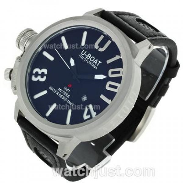 U-Boat Italo Fontana U 1001 Automatic White Needles with Black Dial-Leather Strap