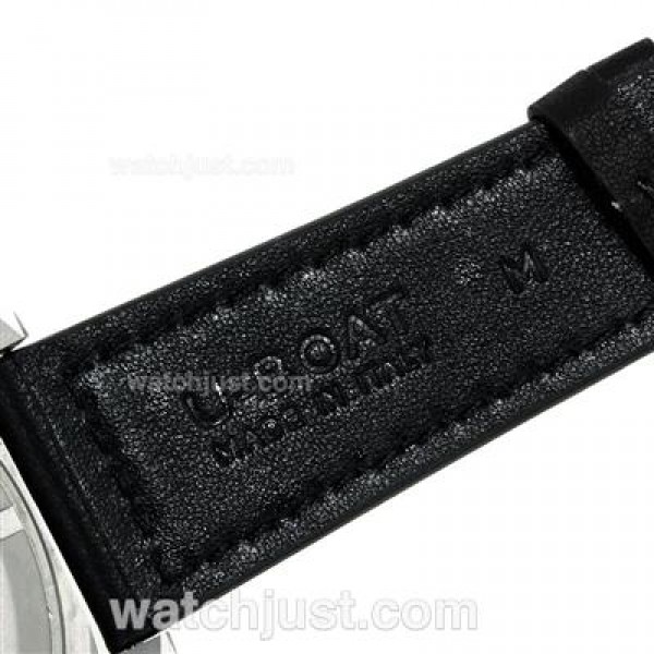 U-Boat Italo Fontana U 1001 Automatic White Needles with Black Dial-Leather Strap