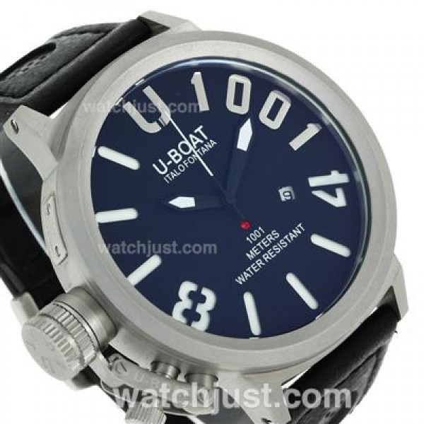 U-Boat Italo Fontana U 1001 Automatic White Needles with Black Dial-Leather Strap