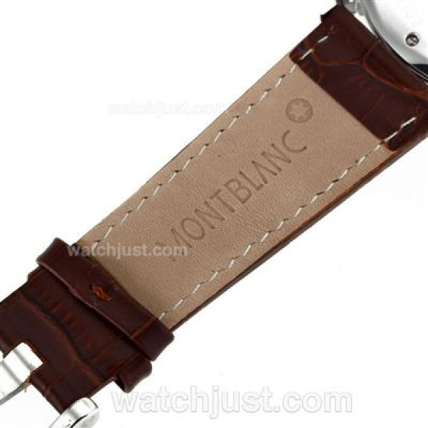 Montblanc Star Working Chronograph with White Dial-Leather Strap