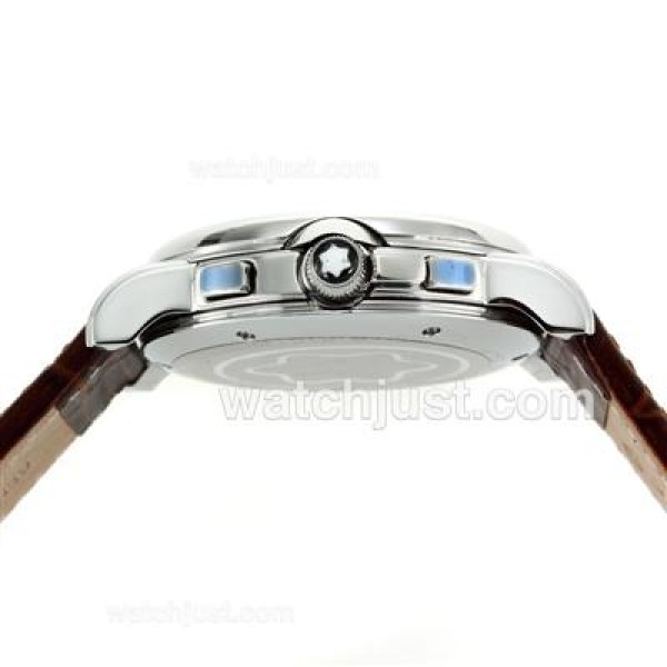 Montblanc Star Working Chronograph with White Dial-Leather Strap