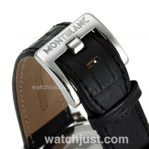 Montblanc Star Working Chronograph with Black Dial-Leather Strap