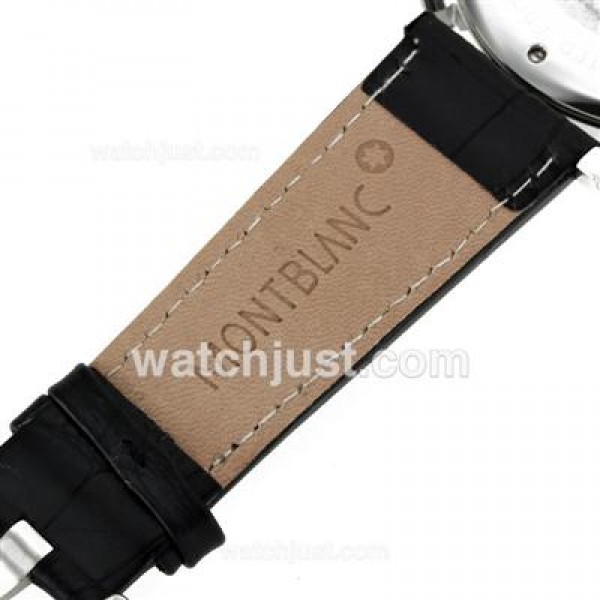 Montblanc Star Working Chronograph with Black Dial-Leather Strap