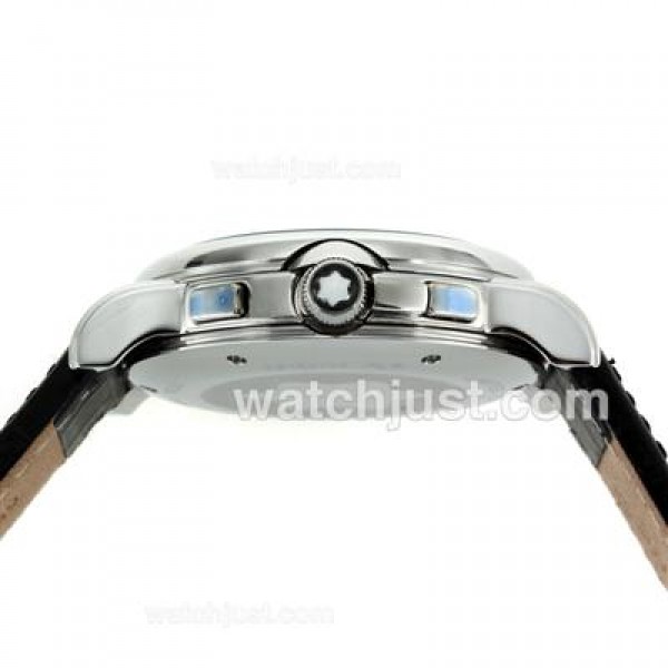 Montblanc Star Working Chronograph with Black Dial-Leather Strap