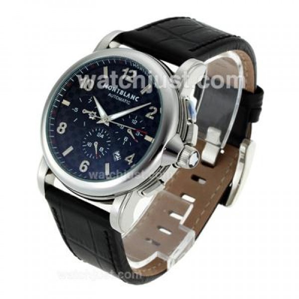 Montblanc Star Automatic with Black Dial-Leather Strap