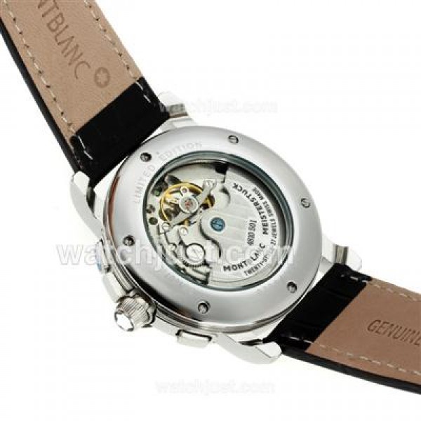 Montblanc Star Automatic with Black Dial-Leather Strap