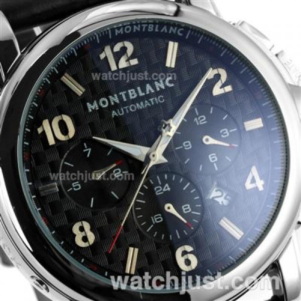Montblanc Star Automatic with Black Dial-Leather Strap