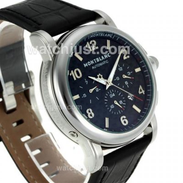 Montblanc Star Automatic with Black Dial-Leather Strap