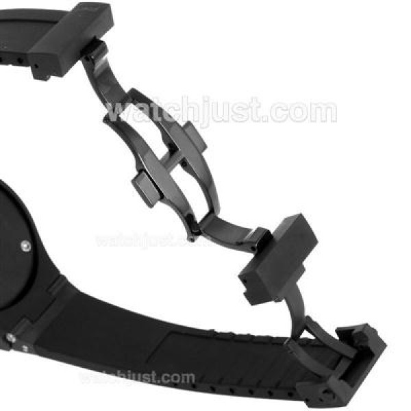 Porsche Design Flat 6 Diver Swiss ETA 2836 Movement PVD Case with Black Dial-Rubber Strap