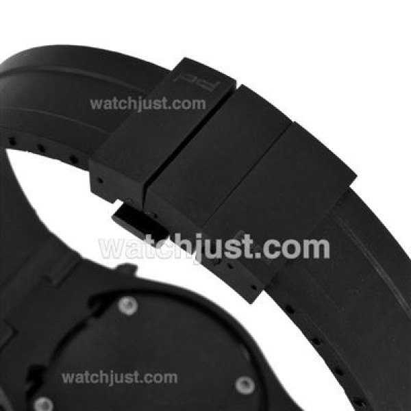Porsche Design Flat 6 Diver Swiss ETA 2836 Movement PVD Case with Black Dial-Rubber Strap