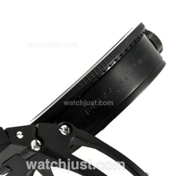 Porsche Design Flat 6 Diver Swiss ETA 2836 Movement PVD Case with Black Dial-Rubber Strap