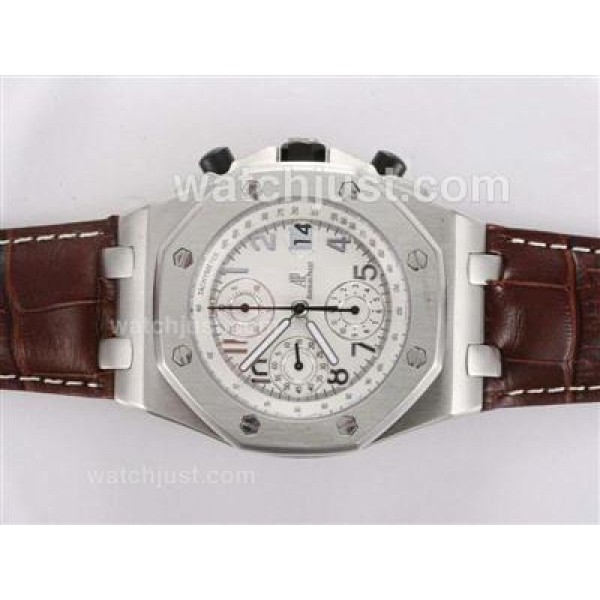 Audemars Piguet Royal Oak Limited Edition Swiss Valjoux 7750 Movement with White Dial