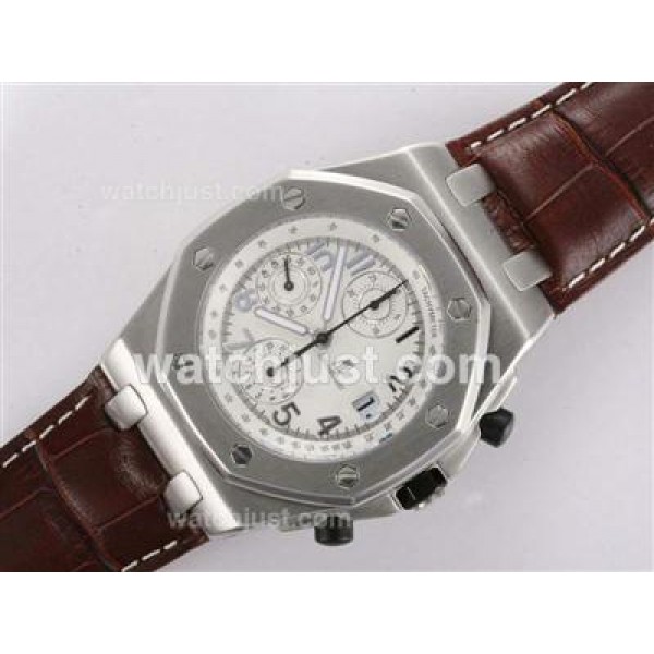 Audemars Piguet Royal Oak Limited Edition Swiss Valjoux 7750 Movement with White Dial