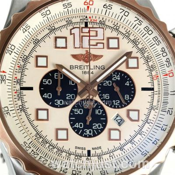 Breitling Chronospace Working Chronograph Two Tone with White Dial